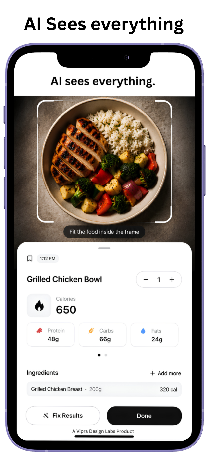 MSLE AI meal calorie and macro analysis